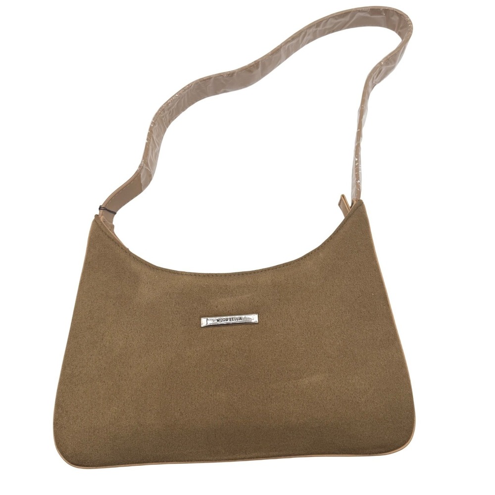 Moda Bella Women's Brown Suede Shoulder Baguette Bag new with tag‎